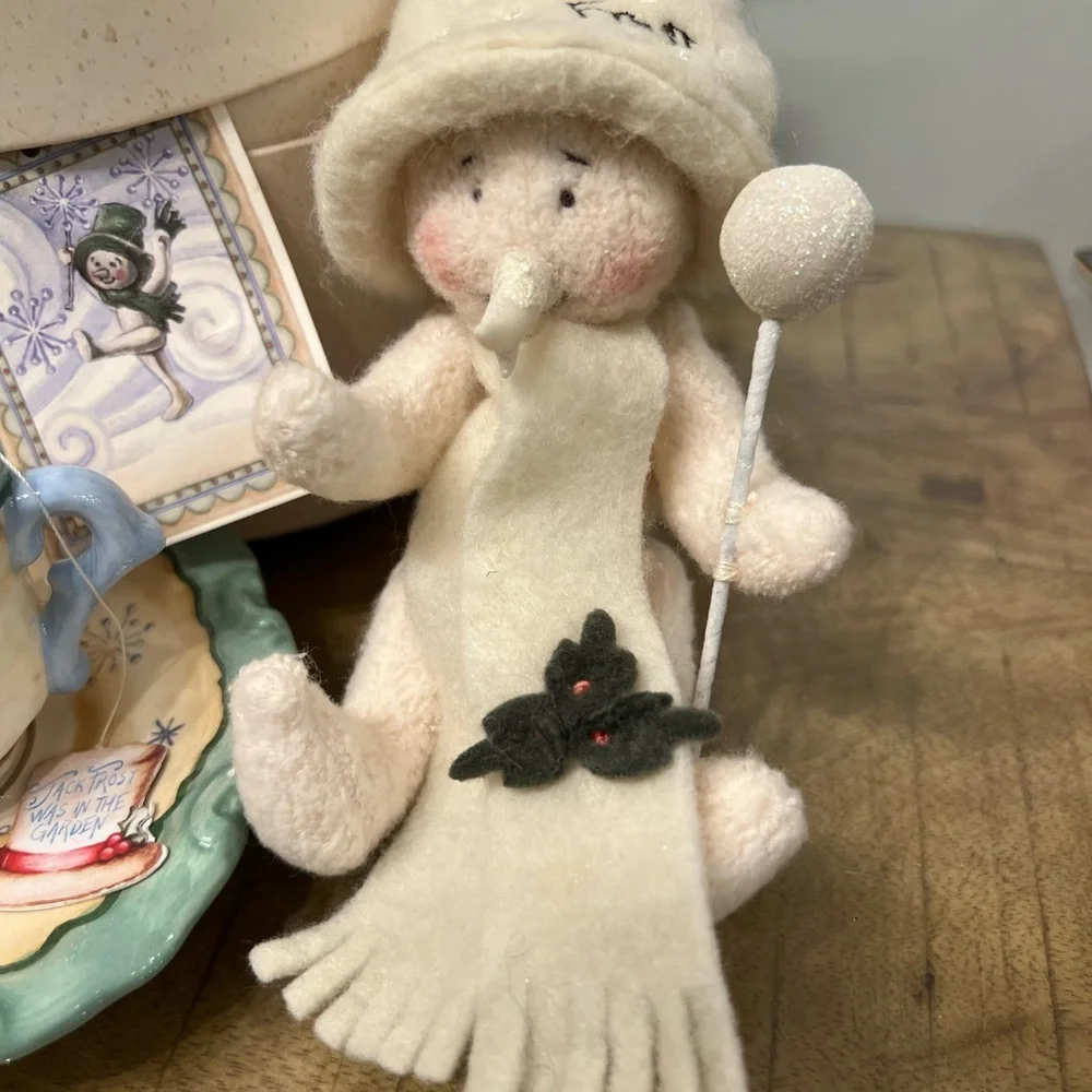 Jack frost Figurine with Teacup and Saucer in box
